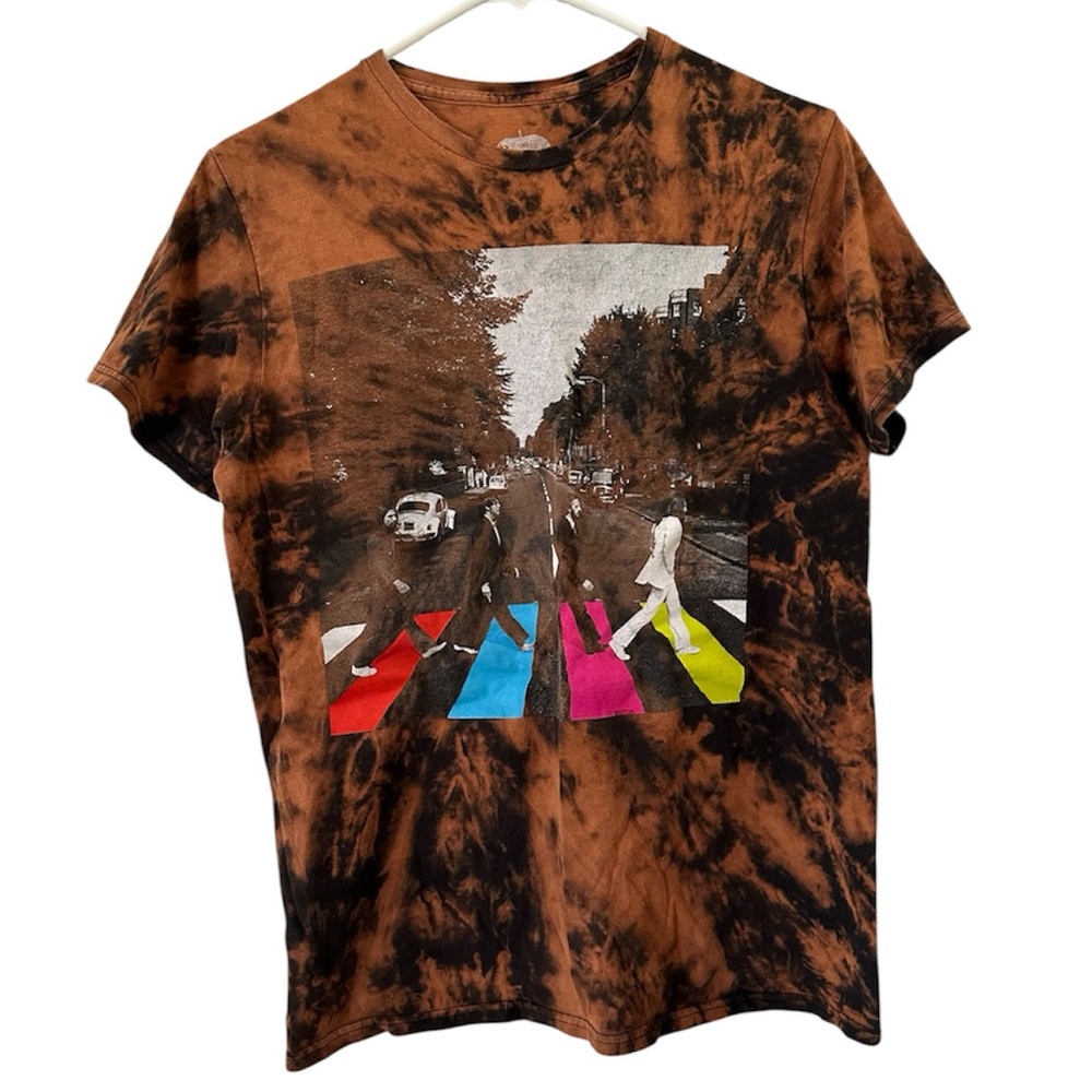The Beatles Abbey Road Reworked Rare Neon T Shirt Pop Art Style